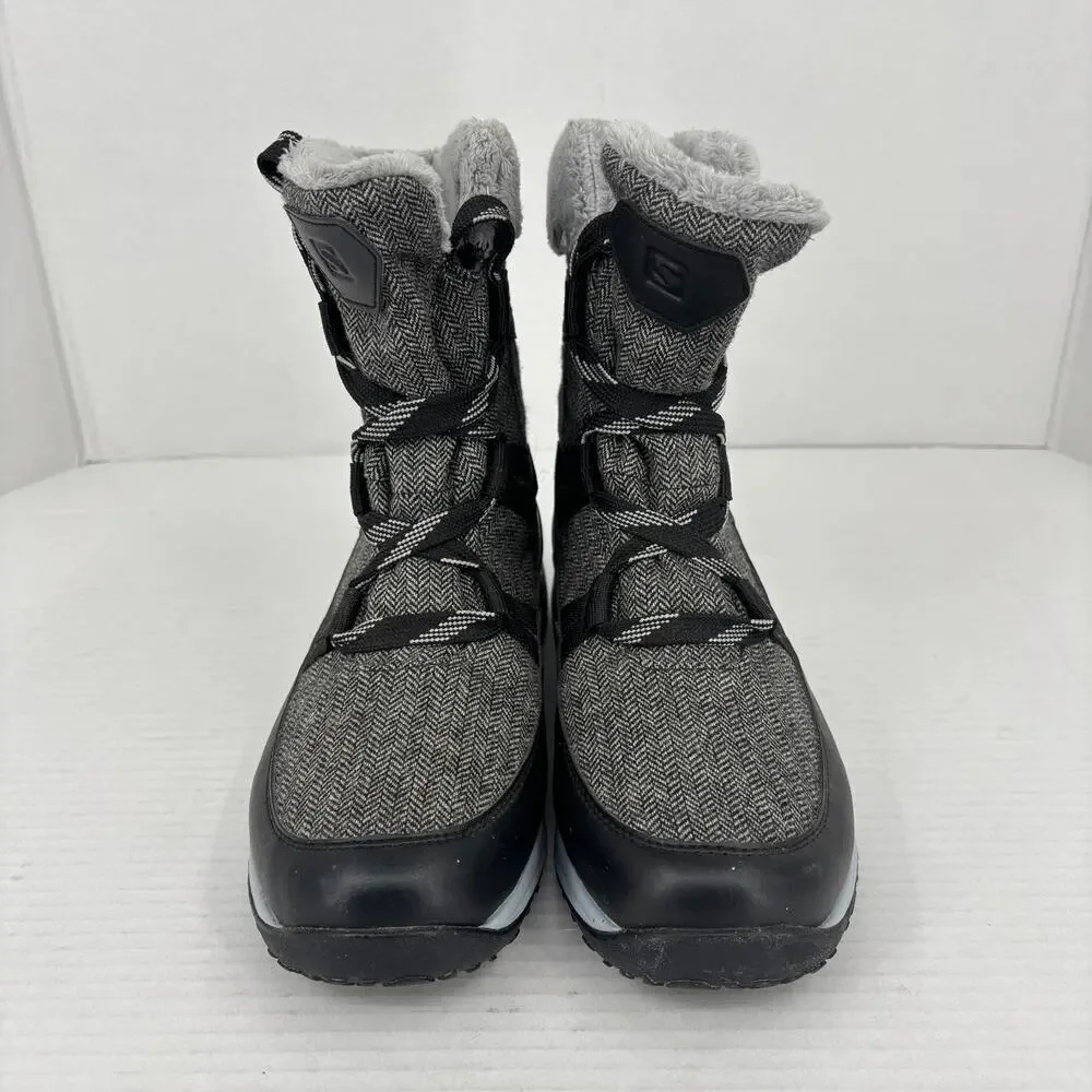 Salomon Boots Womens Size 8 Heika CS Waterproof Lace Up‎ Snow Winter Insulated